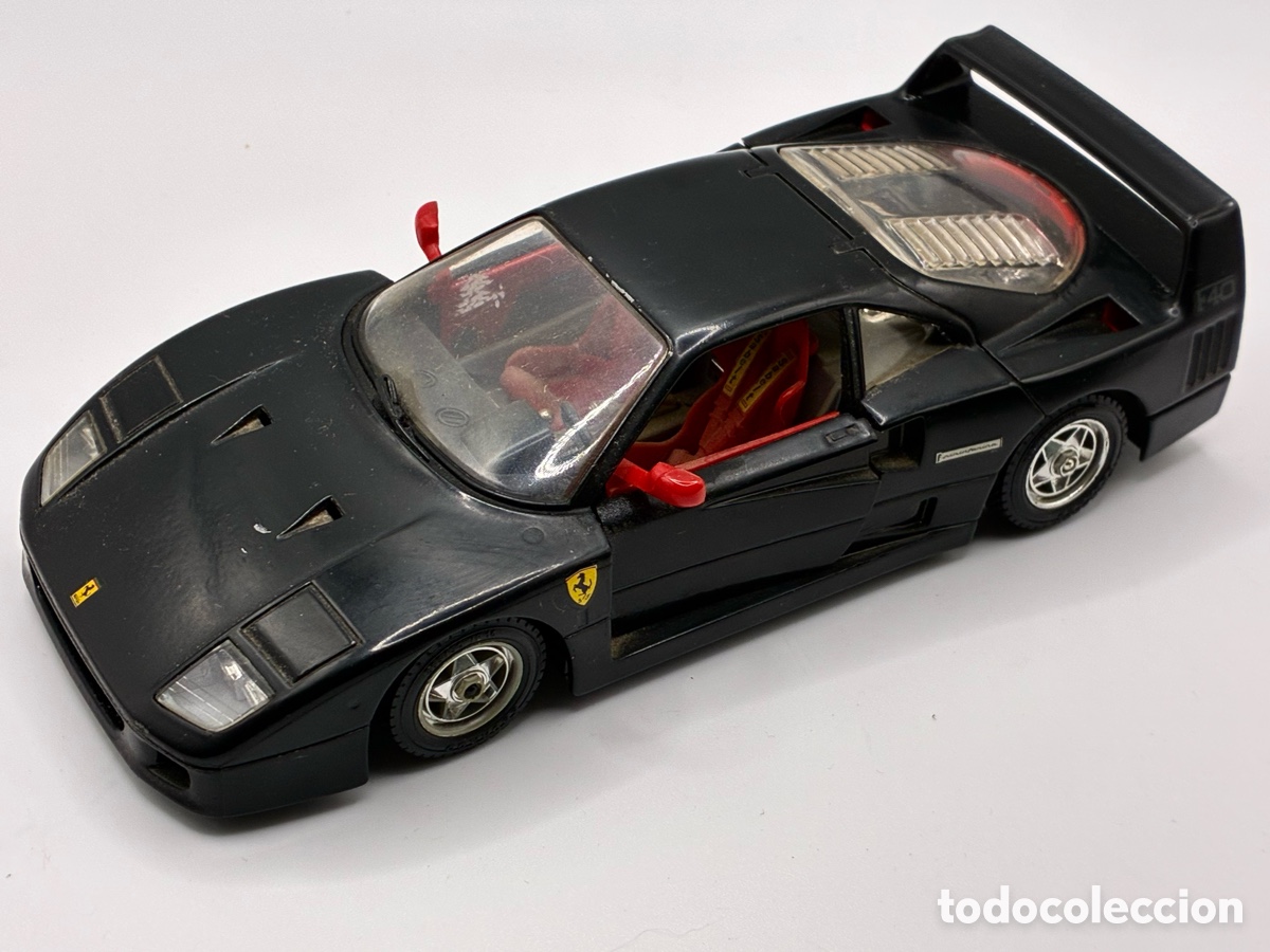 Coches a escala: COCHE FERRARI F-40 NEGRO FABRICADO POR BURAGO SCALA 1/24 METALICO MADE ITALY
