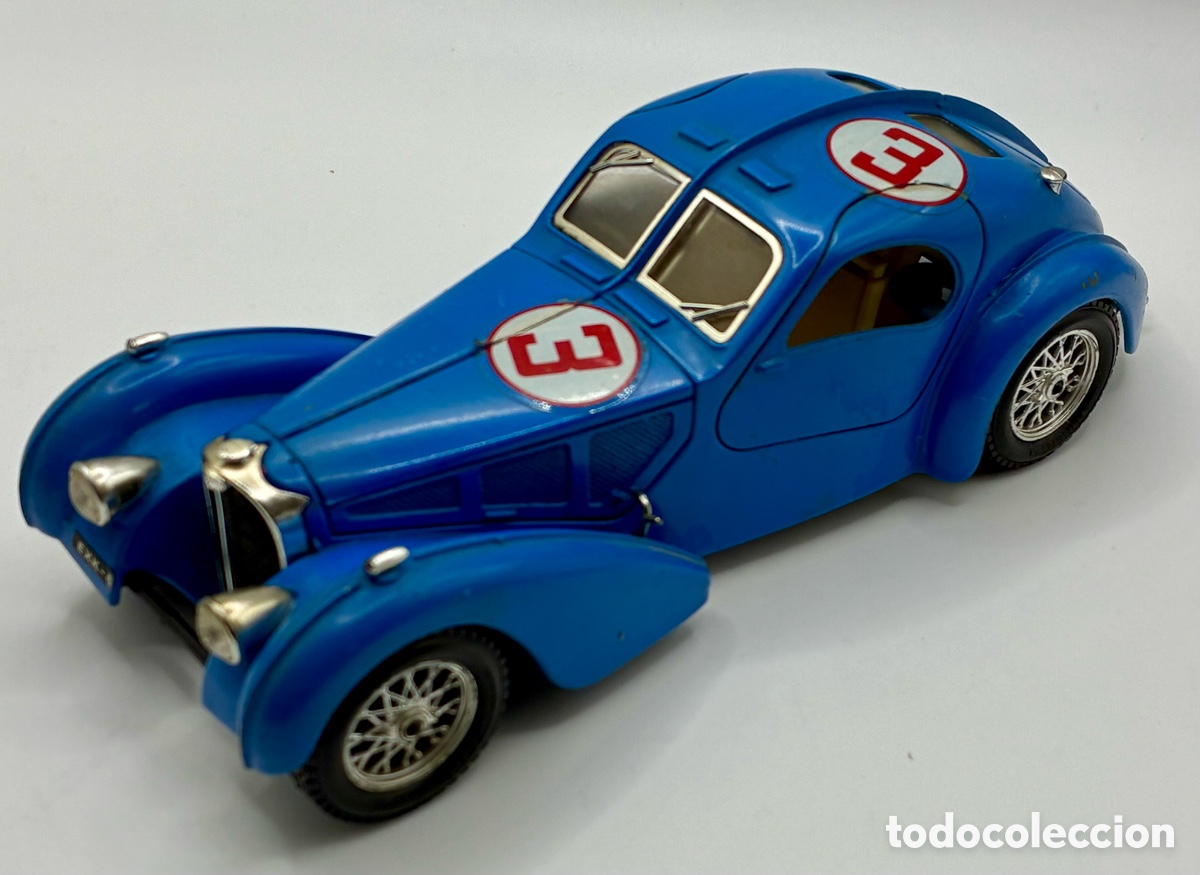 Coches a escala: COCHE FERRARI BUGATTI ATLANTIC 1936 FABRICADO POR BURAGO SCALA 1/24 METALICO MADE ITALY