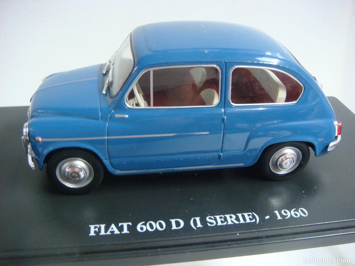 Coches a escala: COCHE ESCALA 1'24-FIAT 600 D (I SERIE )-1960 CON SU CRISTALINA-(&)