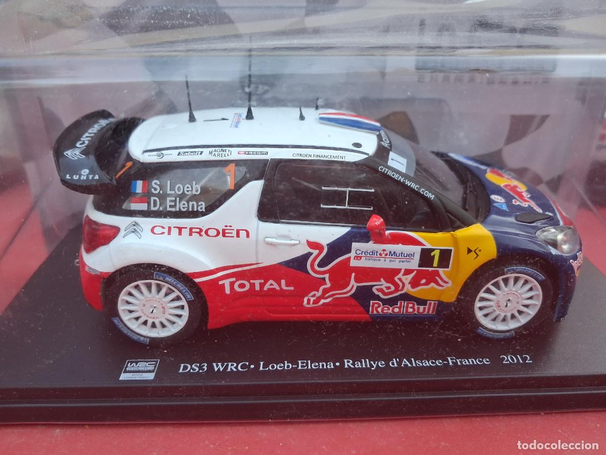 Coches a escala: PRECIOSO COCHE ESCALA 1:24 DS3 WRC LOEB ELENA RALLYE ALSACIA FRANCIA 2012 NUEVO EN BLISTER ORIGINAL
