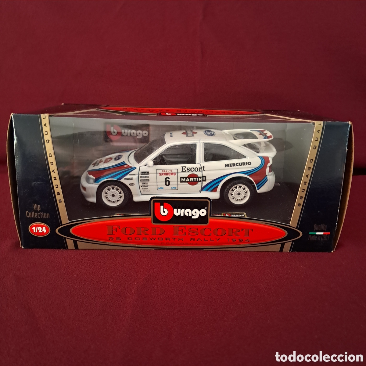 Modellautos: Antiguo Ford Escort RS COSWORTH Rally 1994, esc 1/24 de bBurago (burago). Fabricado en Italia, 1999