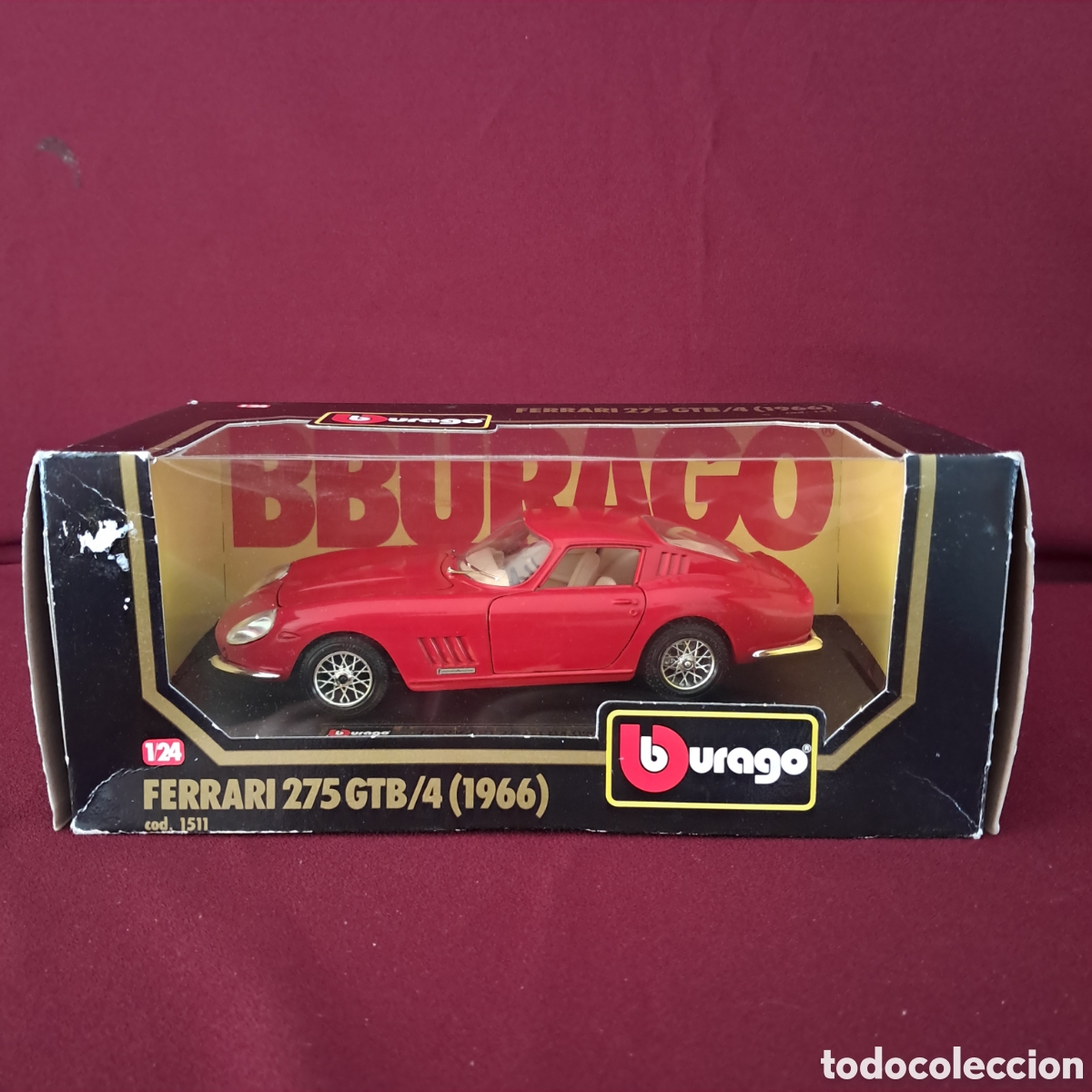 Modellautos: Antiguo Ferrari 275 GTB/4, escala 1/24 de bBurago (burago). Fabricado en Italia, a&ntilde;o 1999