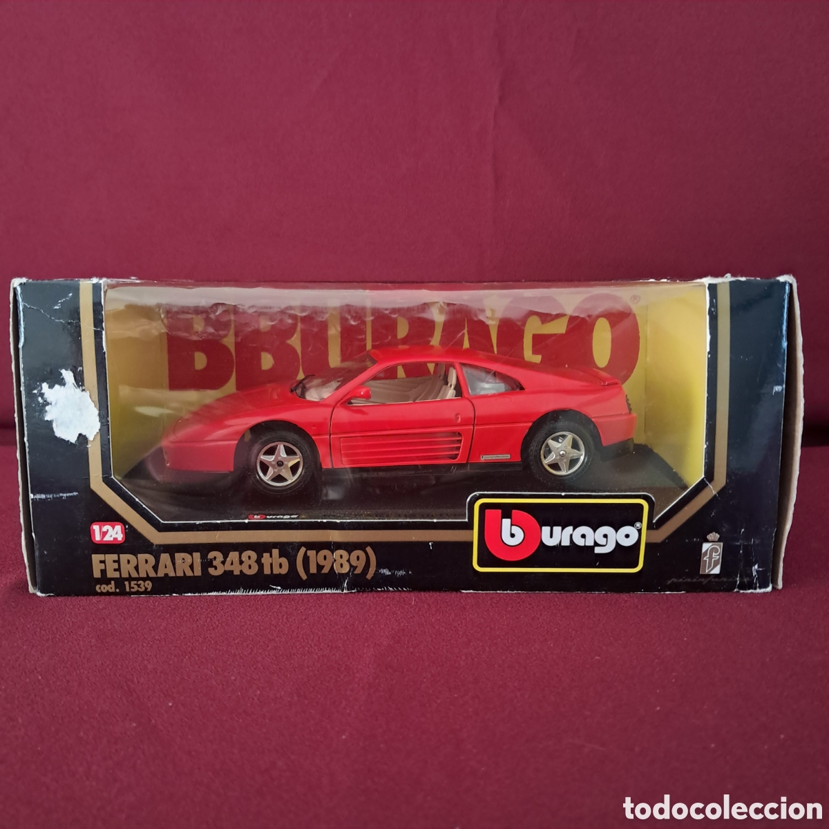 Modellautos: Antiguo Ferrari 348 tb (1989), escala 1/24 de bBurago (burago). Fabricado en Italia, a&ntilde;o 1999
