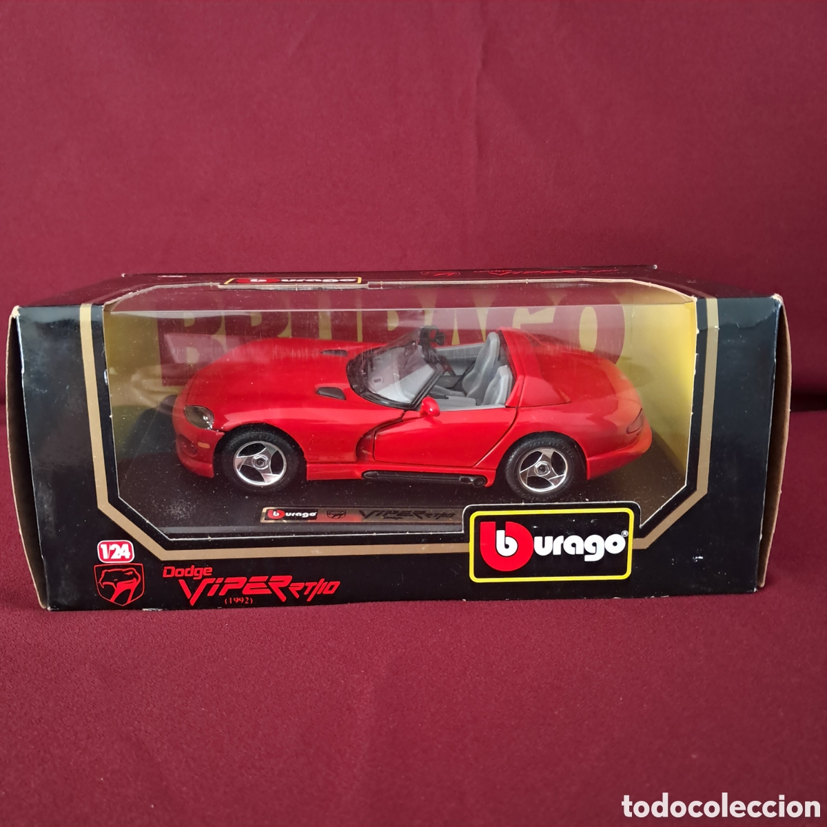 Modellautos: Antiguo Dodge Viper RT/10 (1992), escala 1/24 de bBurago (burago). Fabricado en Italia, a&ntilde;o 1999