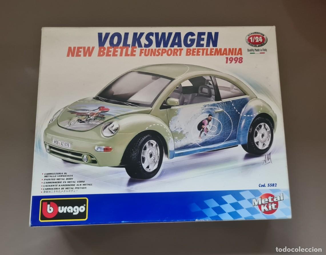 Coches a escala: BURAGO METALKIT. VOLKSWAGEN NEW BEETLE FUNSPORT BEETLEMANIA 1998 . 1/24. NUEVO A ESTRENAR