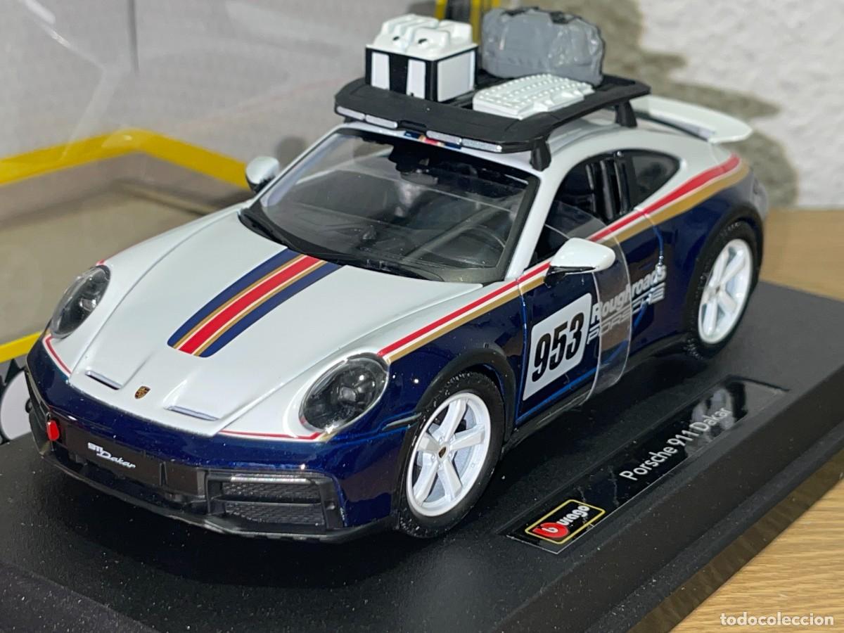 Coches a escala: Coche PORSCHE 911 Dakar #954 escala 1/24 die-cast metal car 1:24 burago race nuevo en caja rothmans