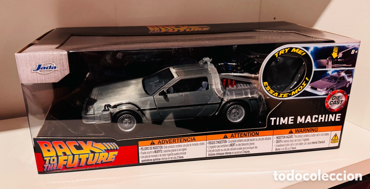 Coches a escala: Delorean Regreso al Futuro Coche Escala 1/24 Hollywood Rides Diecast Jada Toys