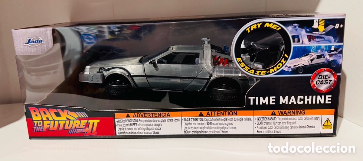 Coches a escala: Delorean Regreso al Futuro 2 Coche Escala 1/24 Hollywood Rides Diecast Jada Toys