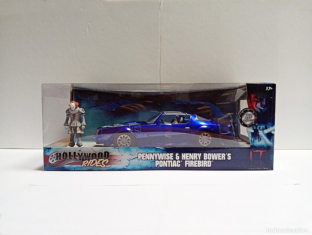 Coches a escala: PENNYWISE & HENRY BOWER&acute;S PONTIAC FIREBIRD JADA TOYS 1:24 PELICULA IT CAPITULO 2 PAYASO TERROR CAR