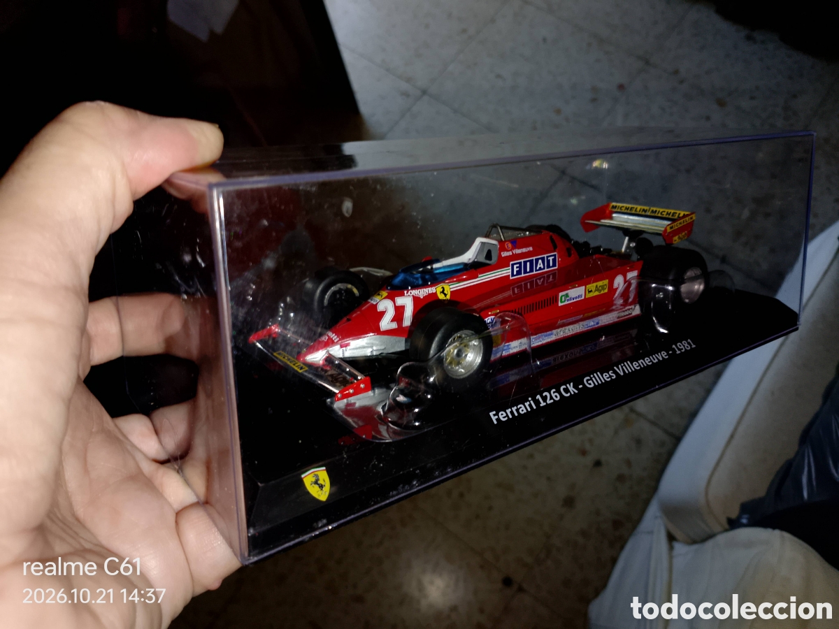 Coches a escala: Planeta DeAgostini FERRARI F1 CARS escala 1/24 F&oacute;rmula coche 126 CK Gilles Villeneuve GP M&oacute;naco 1981