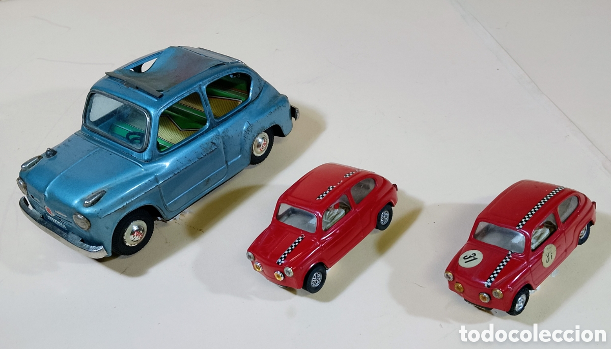 Coches a escala: Fant&aacute;sticos Seat 600 de Bandai (Jap&oacute;n) y originales Exin