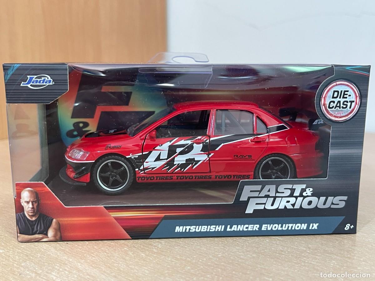 Coches a escala: Coche MITSUBISHI LANCER Evolution IX Fast & Furious Vin Diesel Dom Toretto 1:32 die-cast metal car