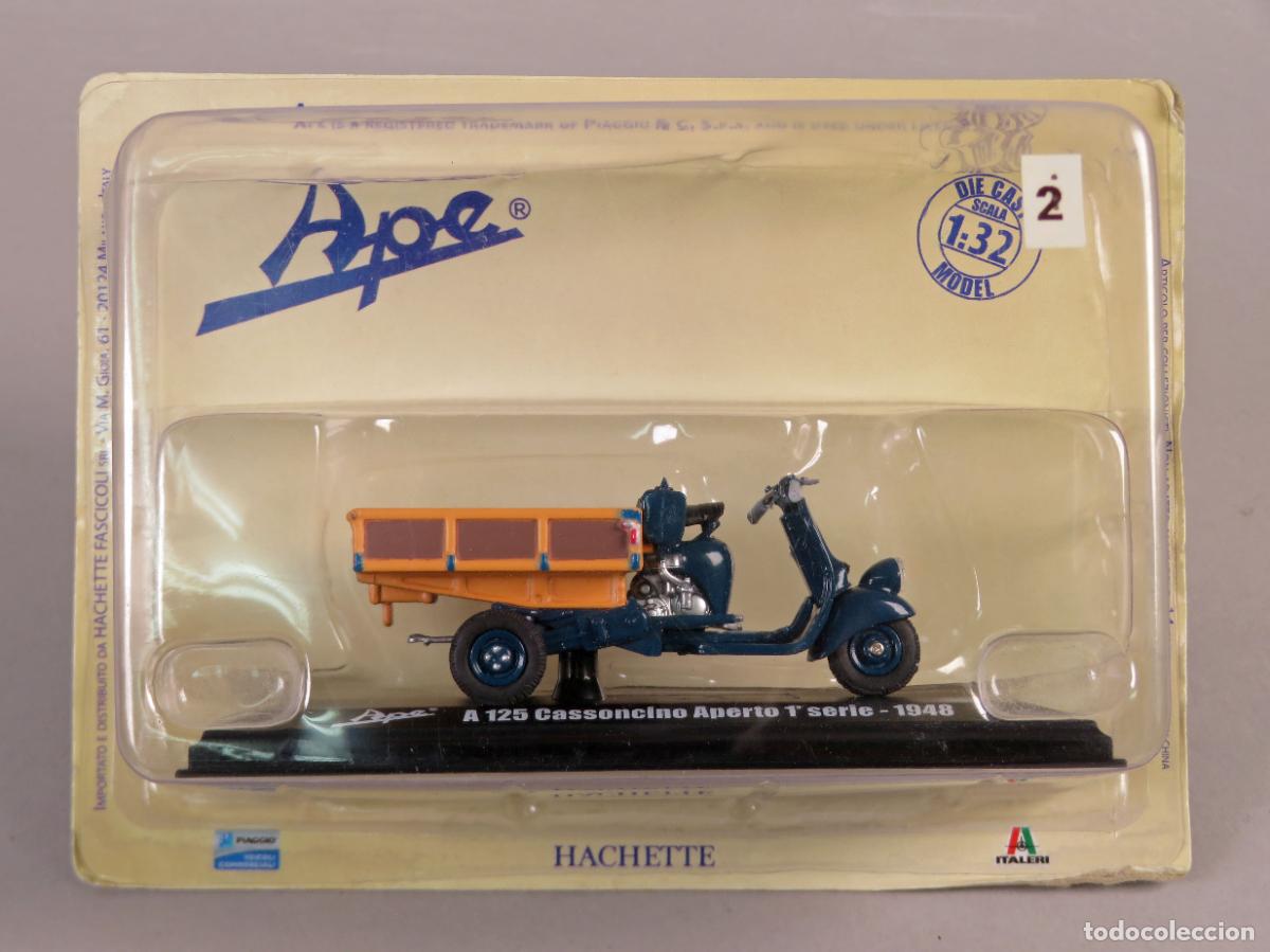 Coches a escala: Ape Vespa moto A 125 Cassoncino aperto 1&ordf; serie 1948 Hachette Italeri 1/32. Art&iacute;culo sujeto a dispon