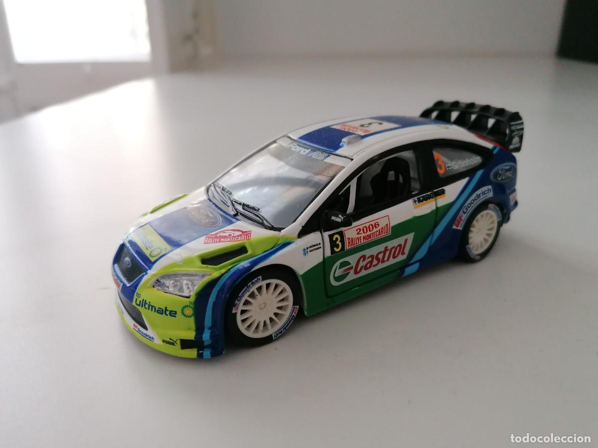 Coches a escala: Burago 1/32 Ford Focus RS WRC Rally Montecarlo 2006 Gr&ouml;nholm Buen Estado