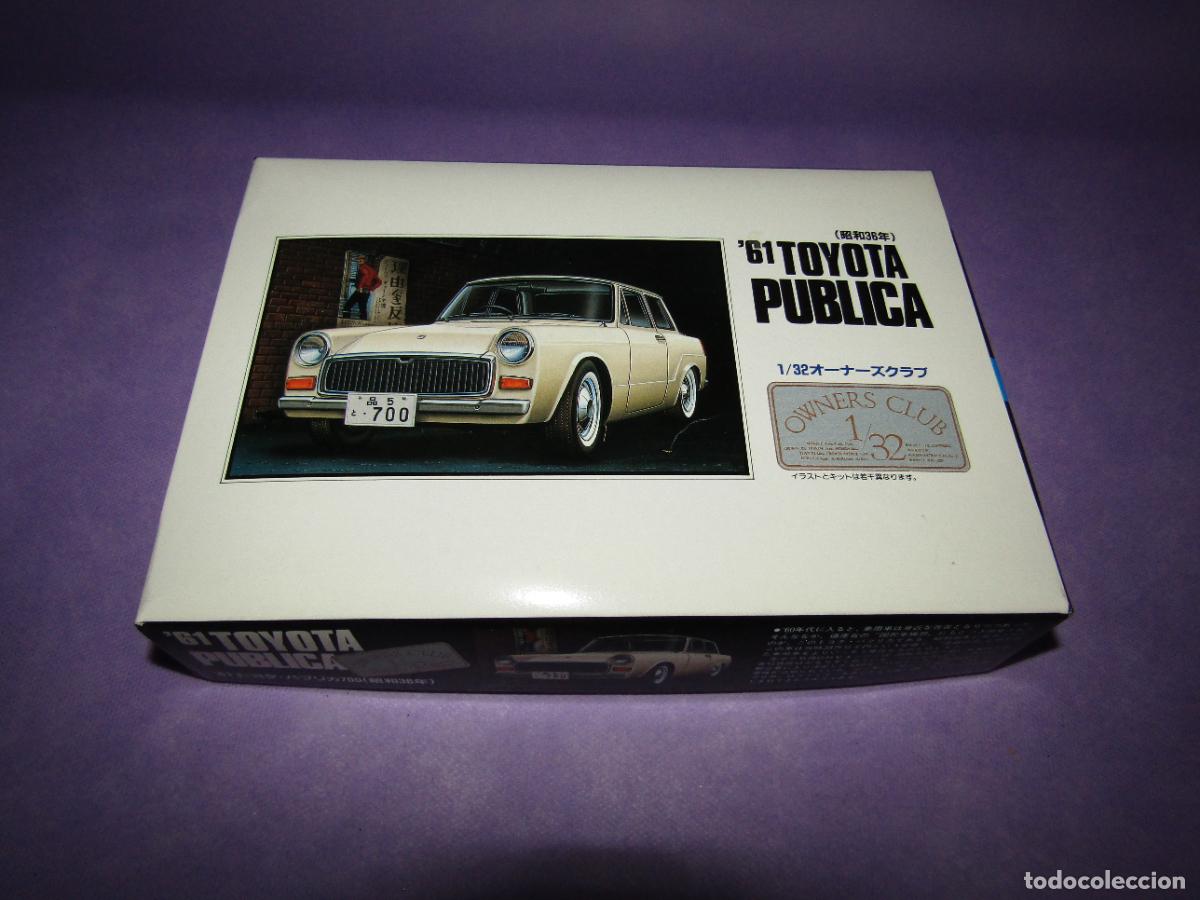 Coches a escala: Caja Kit Autom&oacute;vil TOYOTA PUBLICA de 1961 Serie OWNERS CLUB Escala 1/32 de ARII Made in Japan NUEVO