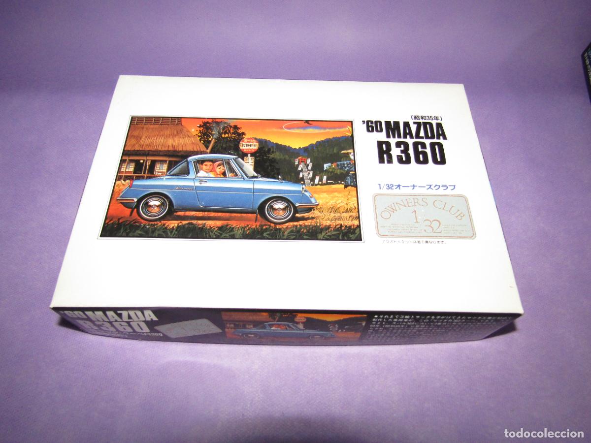 Coches a escala: Caja Kit Autom&oacute;vil MAZDA R360 de 1960 Serie OWNERS CLUB Escala 1/32 de ARII Made in Japan NUEVO