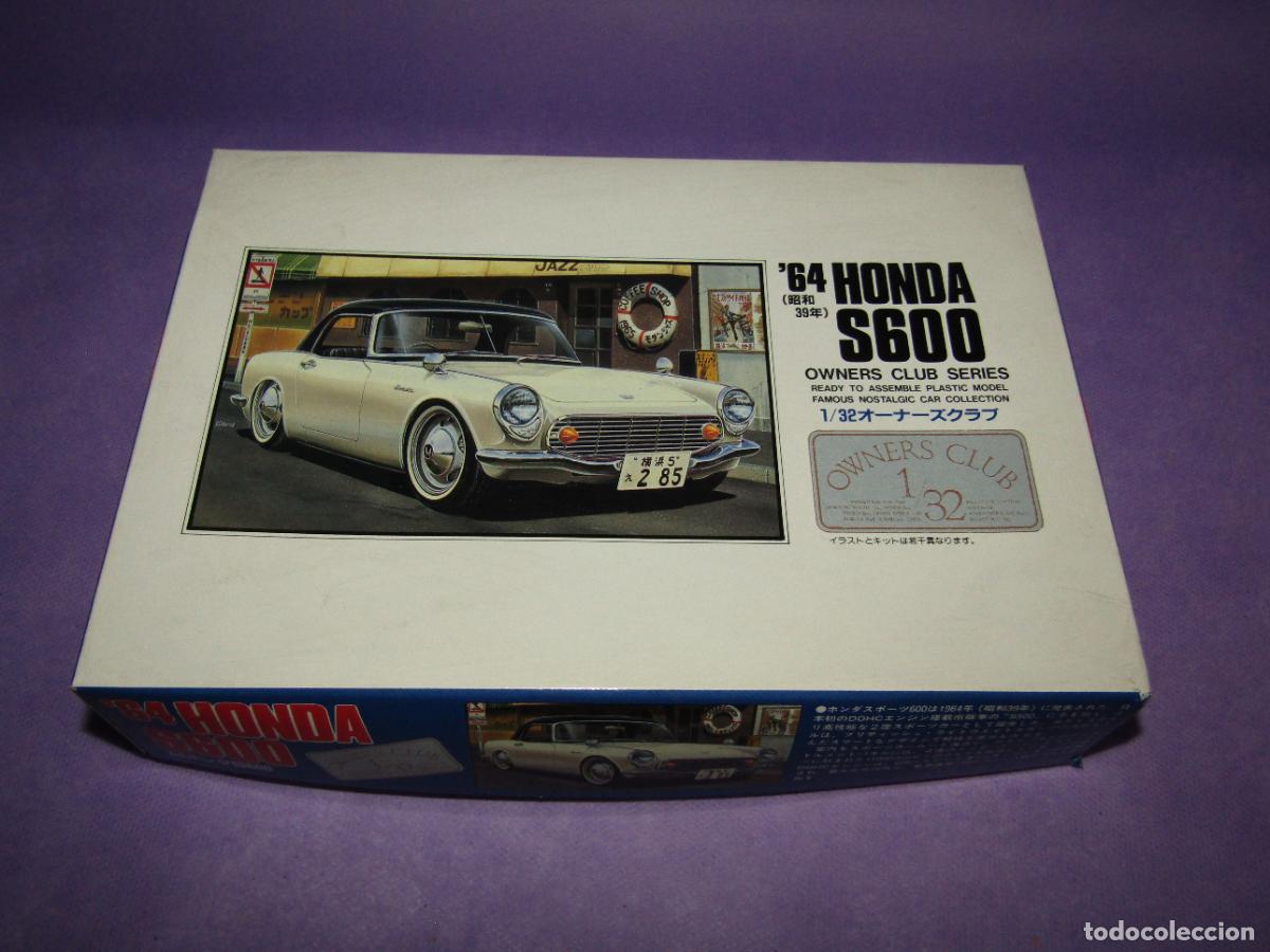 Coches a escala: Caja Kit Autom&oacute;vil HONDA S600 de 1964 Serie OWNERS CLUB Escala 1/32 de ARII Made in Japan NUEVO