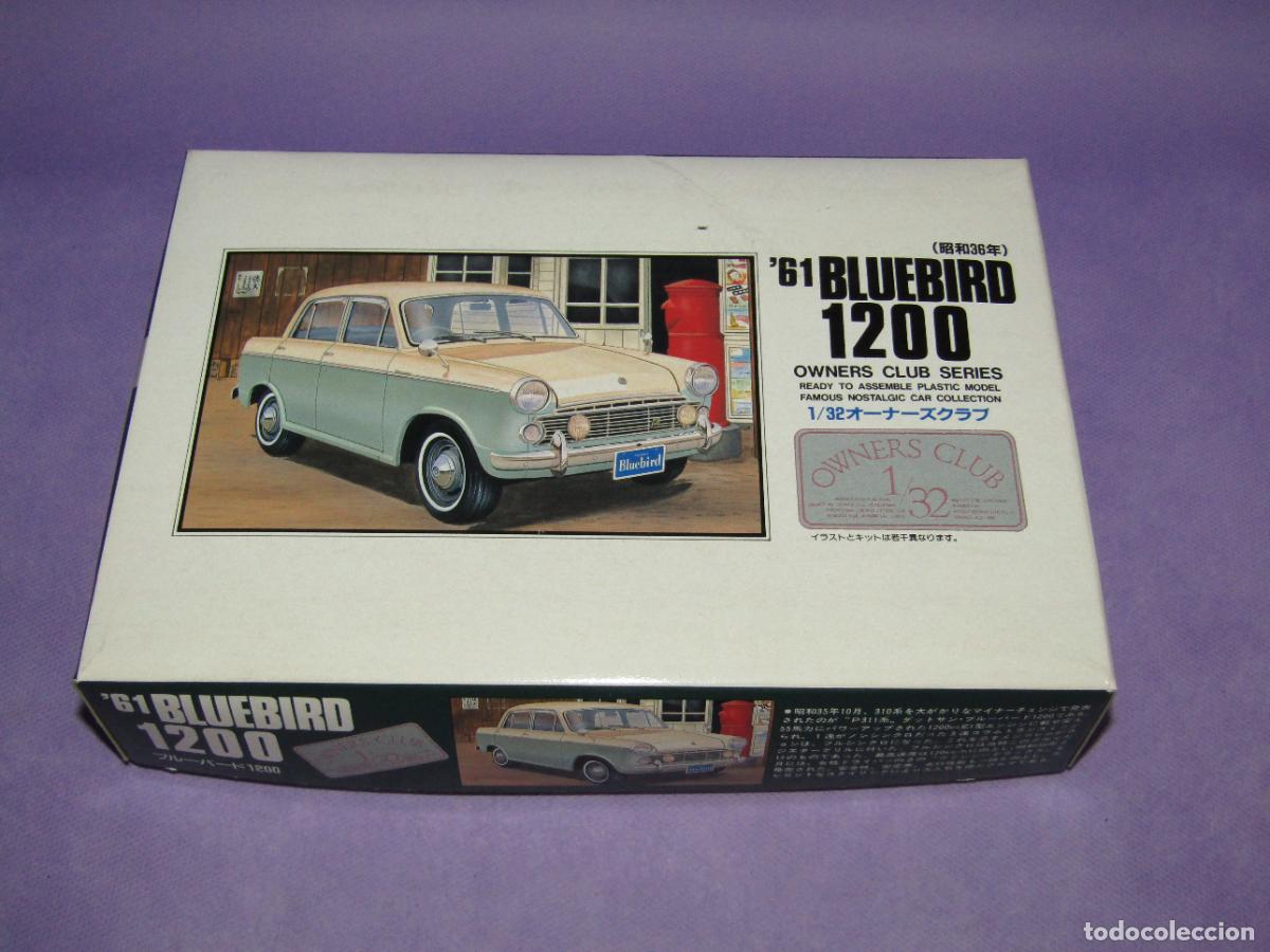 Coches a escala: Caja Kit DATSUN BLUEBIRD 1200 de 1961 Serie OWNERS CLUB Escala 1/32 de ARII Made in Japan NUEVO