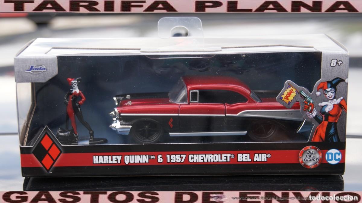 Coches a escala: CHEVROLET BEL AIR 1957 HARLEY QUINN ESCALA 1:32 DE JADA EN SU CAJA
