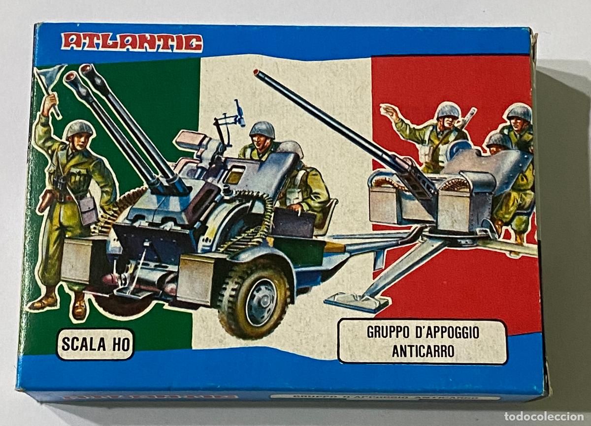 Coches a escala: Atlantic 9022 Gruppo d'Appoggio Anticarro Scala HO Cannoni Anni 70 Box - Atlantic