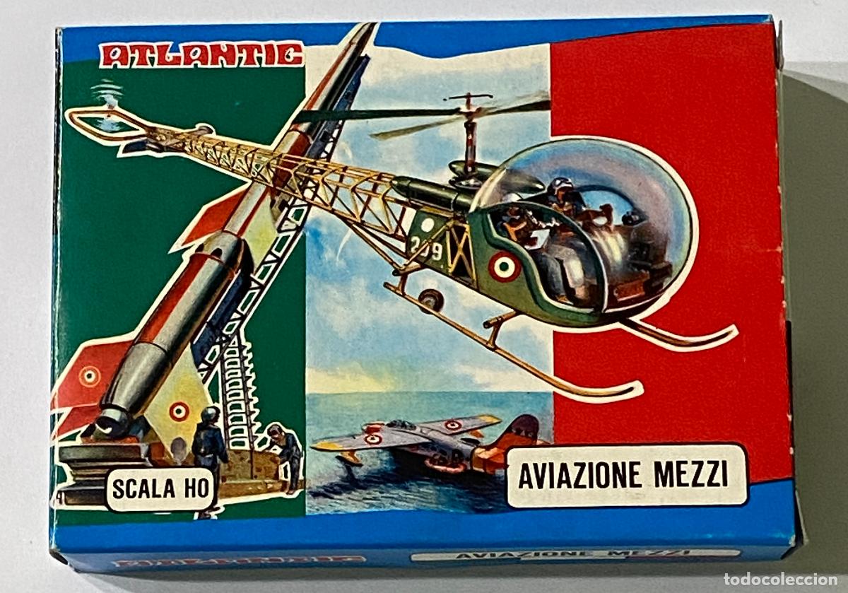 Coches a escala: Atlantic 9014 Aviazione Mezzi Scala HO Elicottero Razzi Anni 70 Box Originale - Atlantic