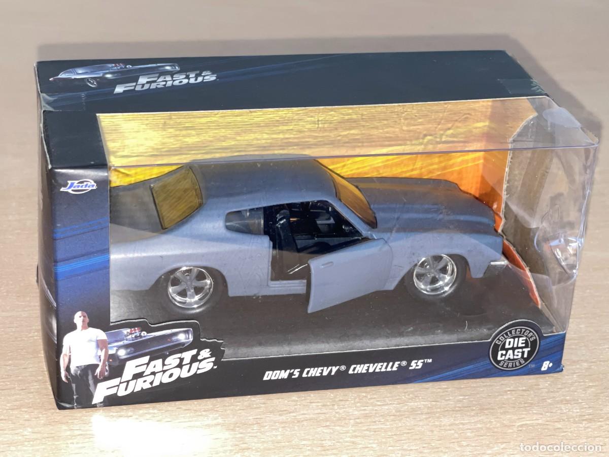 Coches a escala: Coche Dom&acute;s CHEVY CHEVELLE 55 SS Fast & Furious Vin Diesel Toretto 1:32 die-cast metal Jada