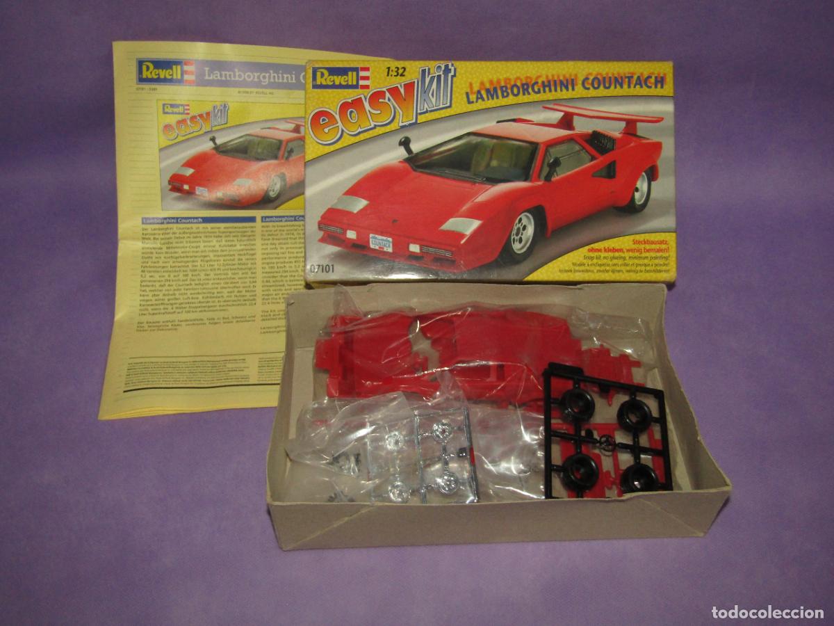 Carros em escala: Antigua Caja Kit con LAMBORGHINI COUNTACH en Escala 1/32 del A&ntilde;o 1998