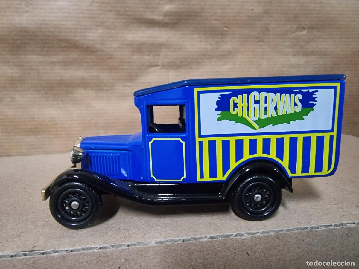 Camion Miniature Ford Van Publicitaire Gervais Corgi - 13 Cm, Bleu, Occasion Comme Neuf