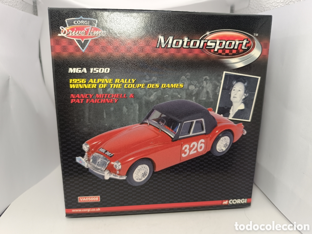 Coches a escala: CORGI DRIVE TIME MGA 1500 ALPINE RALLY 1956 1/43