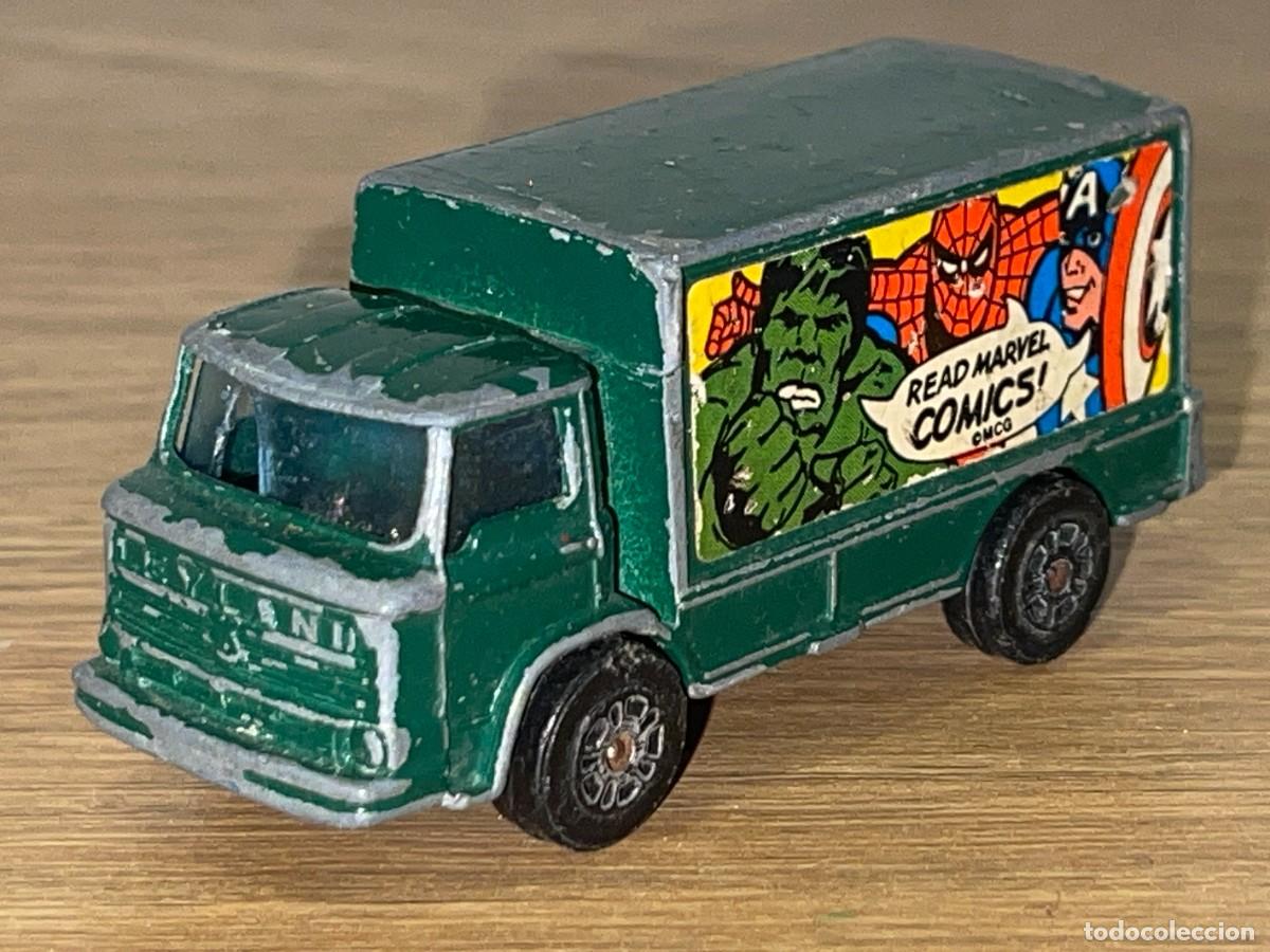 Coches a escala: 31- Corgi Juniors cami&oacute;n LEYLAND TERRIER Read Marvel Comics Made in Great Britain die-cast a&ntilde;os 80