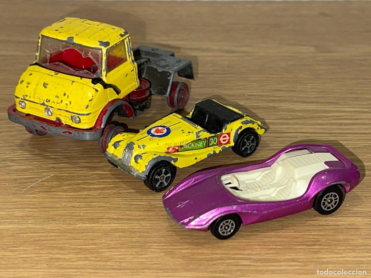 Modellautos: 35- Corgi Toys LOTE 3 VEHICULOS: Unimog + Adams Probe+ Morgan Made in Gt Britain die-cast a&ntilde;os 70/80