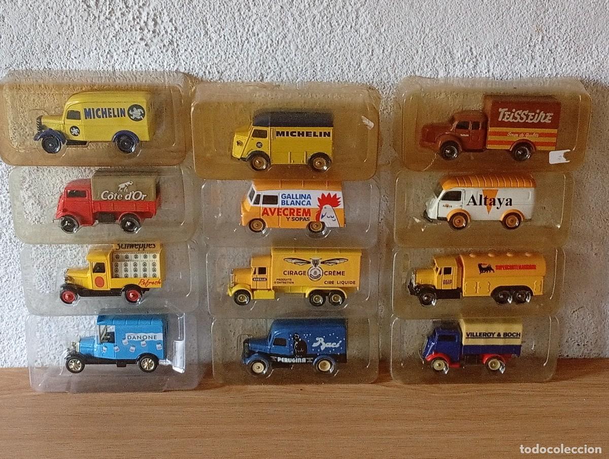 Coches a escala: LOTE 12 FURGONETAS CAMIONES CORGI DE PUBLICIDAD NUEVOS , MICHELIN, DANONE, GALLINA BLANCA AVECREM