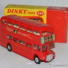 Coches a escala: DOUBLE DECKER ROUTEMASTER BUS TERN SHIRTS DIECAST METAL MODEL, REF. 289, WITH ITS ORIGINAL BOX DINKY
