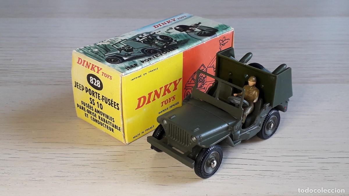 Jeep Porte-Fusées SS-10 # 828, metal esc. 1/43, Dinky Toys