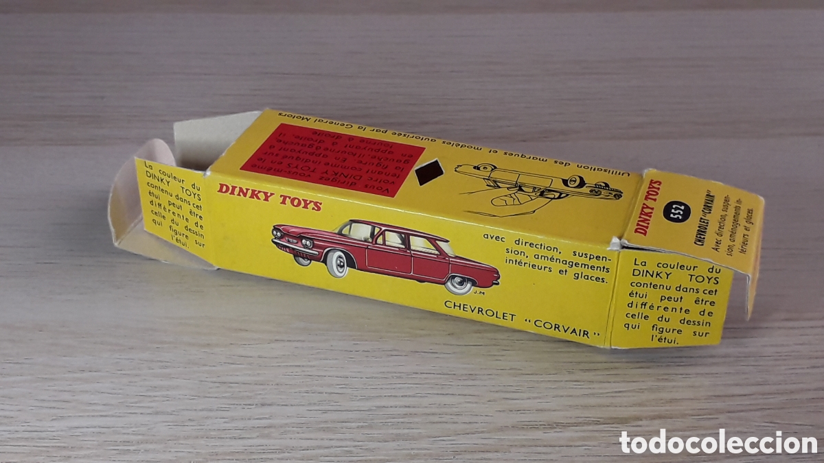 Dinky Toys Chevrolet Corvair 552 - Boîte Reproduction, Fabriqué En France Par Meccano, Occasion