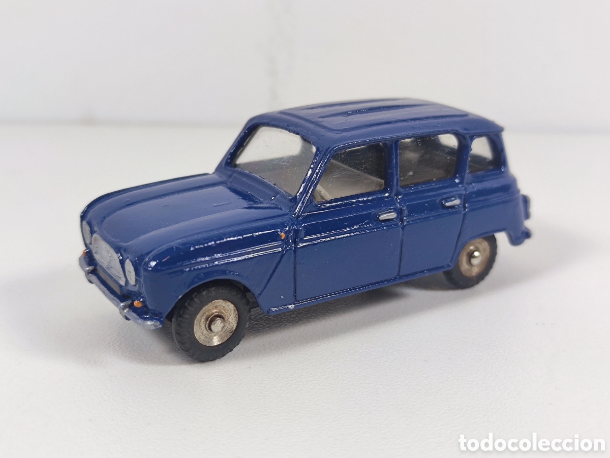 Coches a escala: Renault 4L Dinky Toys Meccano France raro azul oscuro