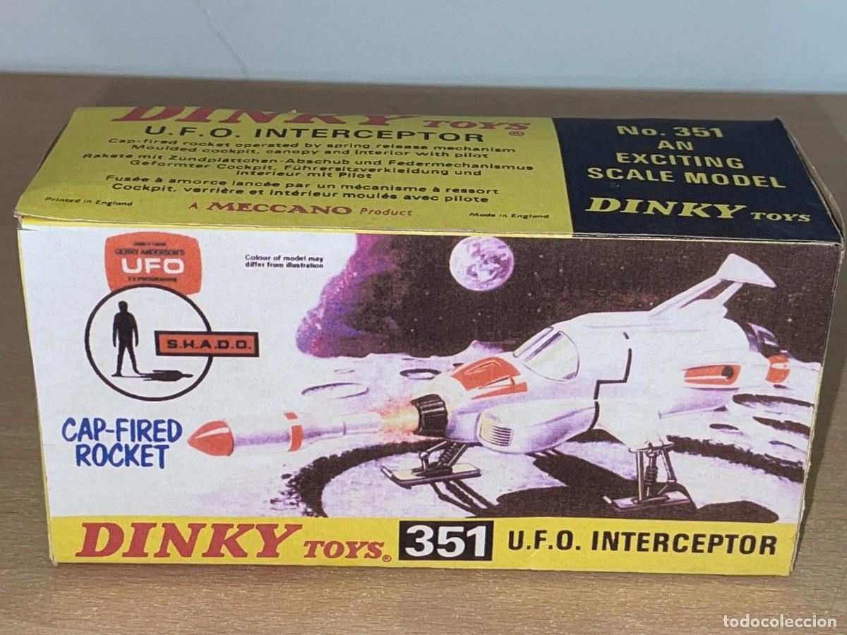 Coches a escala: 36- Dinky Toys UFO INTERCEPTOR Shado Made in England Ref. 351 a&ntilde;os 70 con caja Repro S.H.A.D.O.