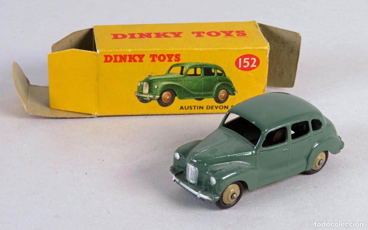 Coches a escala: Austin Devon Saloon Dinky 152 1/43 Volquete Made in England caja a&ntilde;os 50