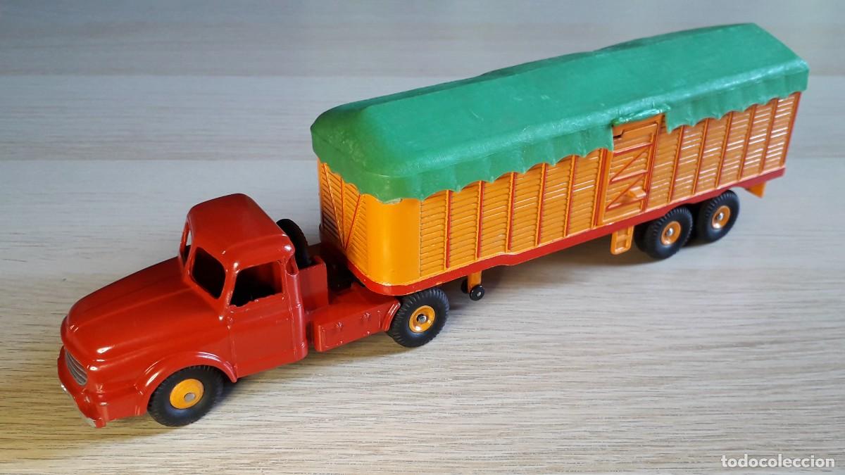 Coches a escala: Cami&oacute;n Willeme con remolque Fruehauf # 36-B, metal, Dinky Toys Meccano France, original a&ntilde;os 50.