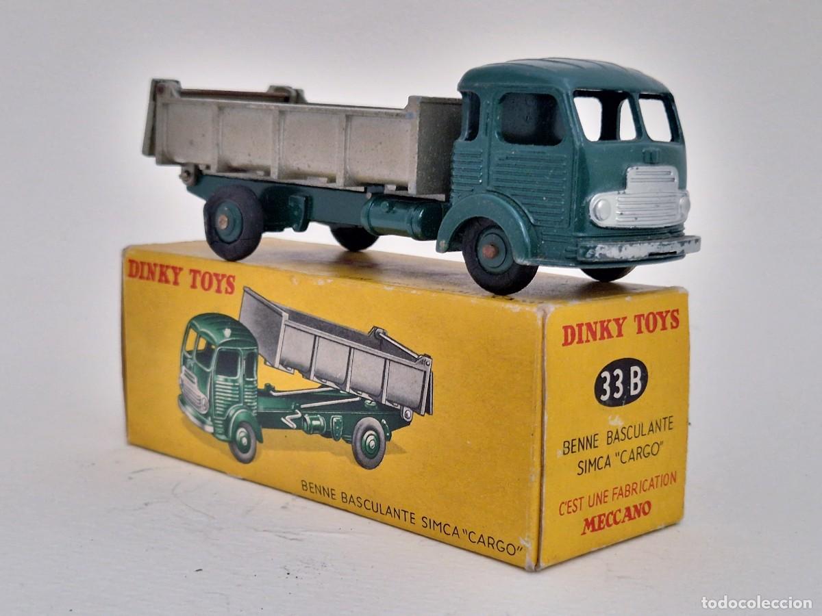 Coches a escala: CAMION DINKY TOYS 33B SIMCA CARGO BENNE BASCULANTE CON CAJA ORIGINAL MECCANO