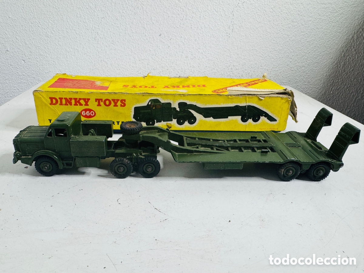 Coches a escala: cami&oacute;n militar de juguete Dinky Toys 660 de metal fundido, modelo Thornycroft Antar England