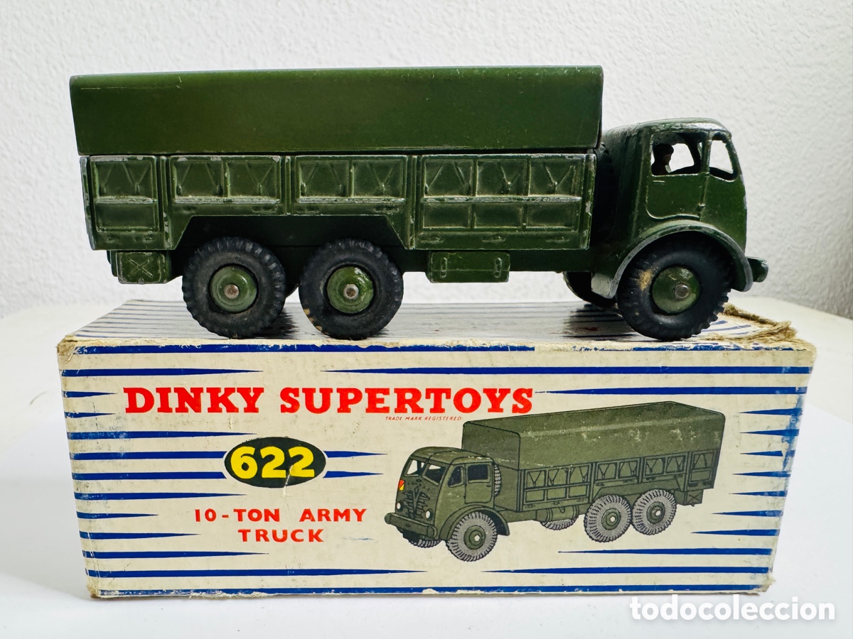 Coches a escala: Dinky Supertoys 622 10-Ton Army Truck, fabricado en Inglaterra por Meccano