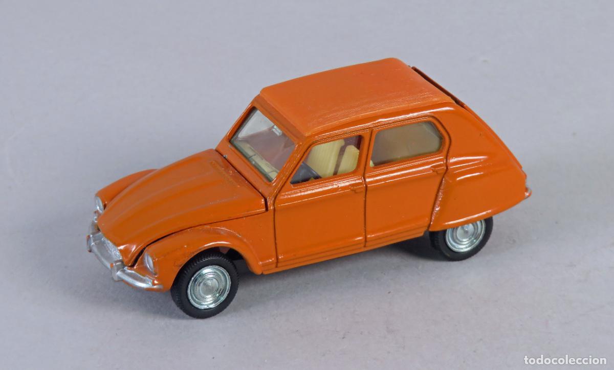 Coches a escala: Citroen Dyane Auto Pilen color naranja 1/43 Made in Spain