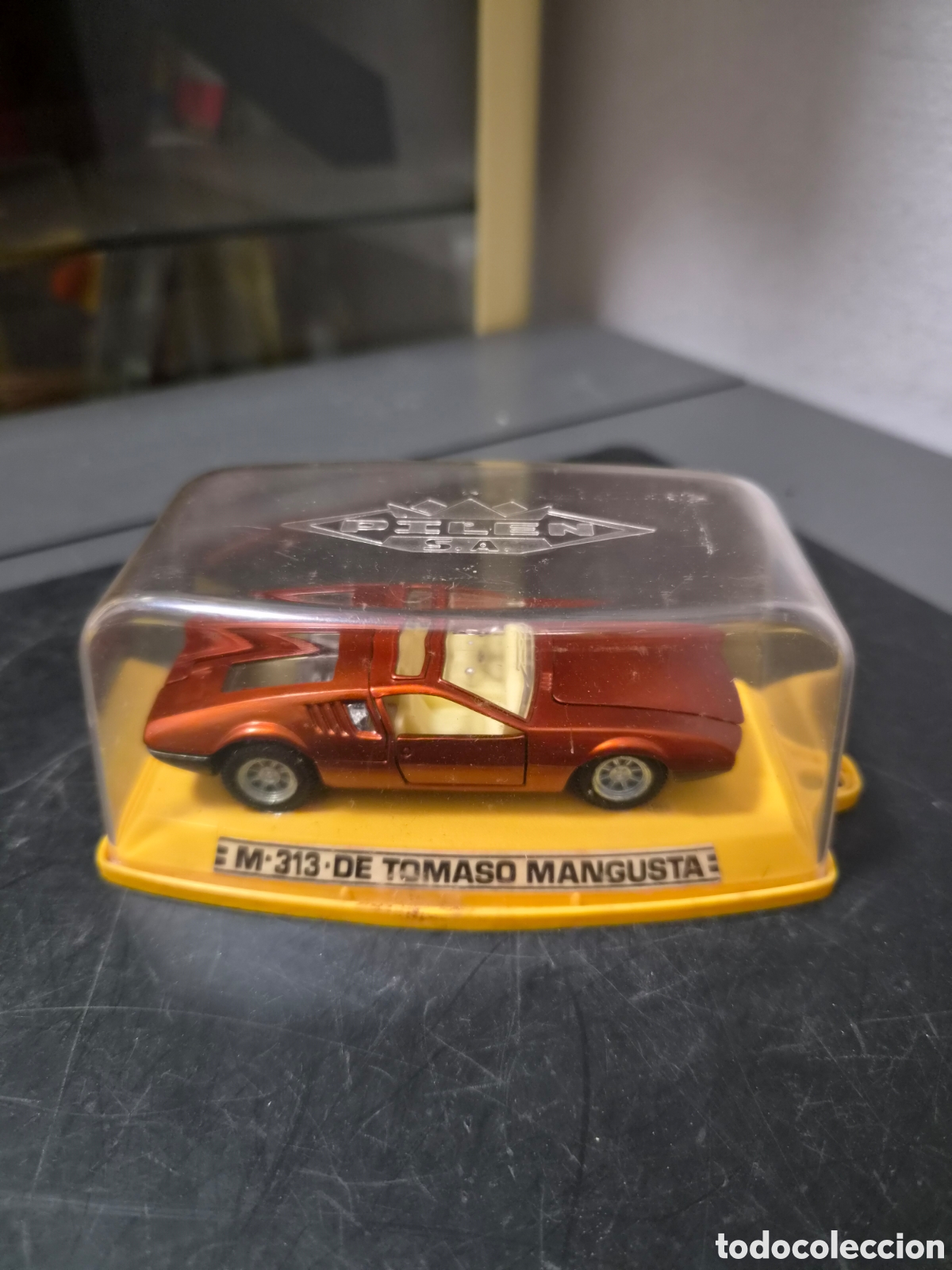 Coches a escala: ANTIGUO PILEN M.313 DE TOMASO MANGUSTA EN CAJA ORIGINAL GRANDISIMO ESTADO DE CONSERVACI&Oacute;N 1:43