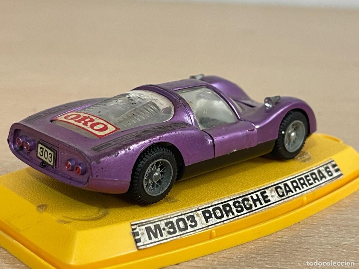 Model Cars: 30- Auto Pilen antiguo coche PORSCHE CARRERA 6 Mod. 303 1:43 Made in Spain die-cast metal a&ntilde;os 70