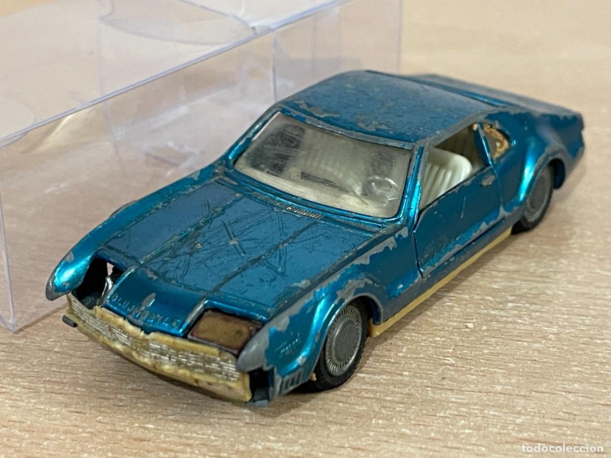 Coches a escala: 44- Auto Pilen antiguo coche OLDSMOBILE TORONADO azul Mod. 307 1:43 Made in Spain die-cast a&ntilde;os 70