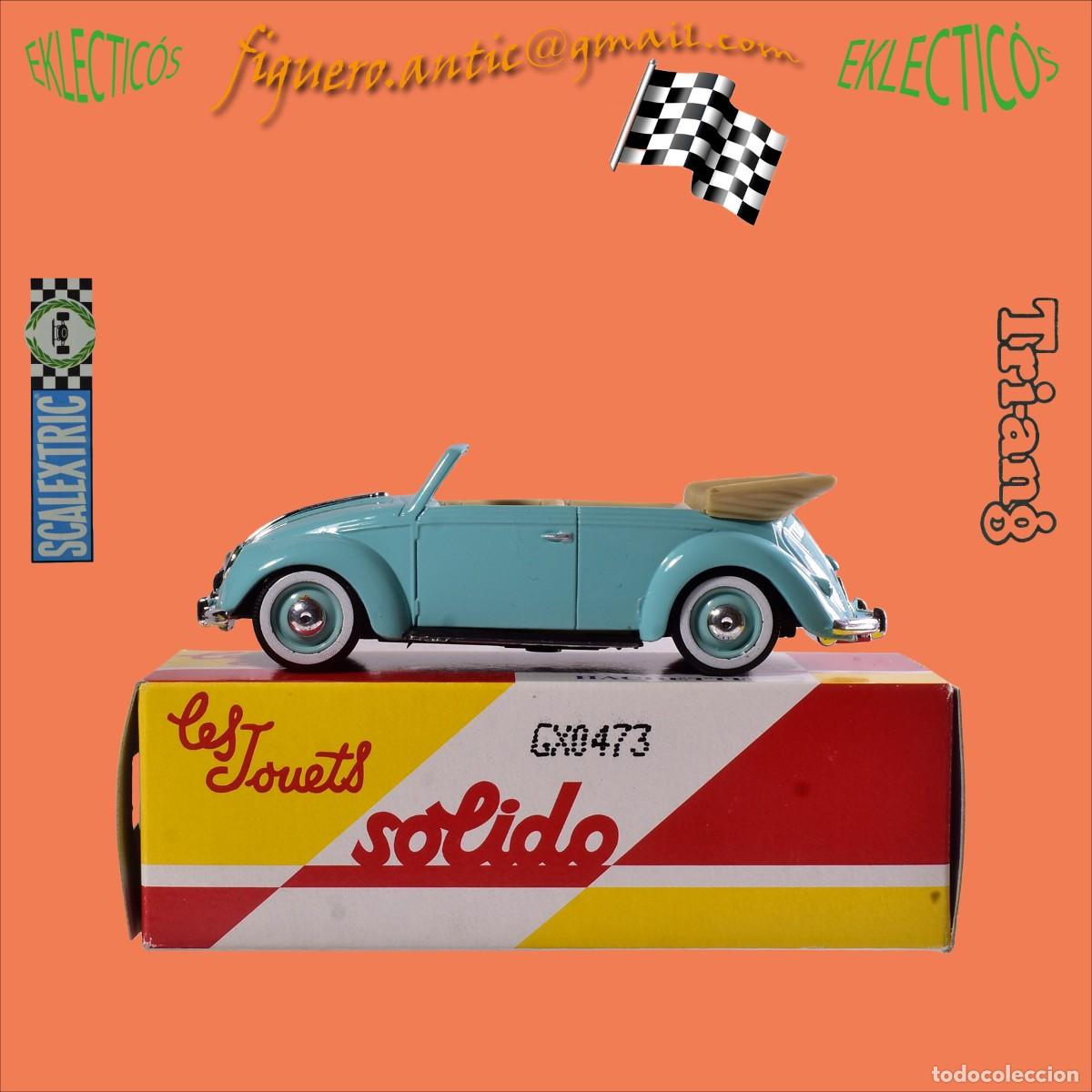 Coches a escala: VOLKSWAGEN COCCINELLE ( BEETLE) CABRI&Oacute; MARCA SOLIDO. HACHETTE FRANCIA