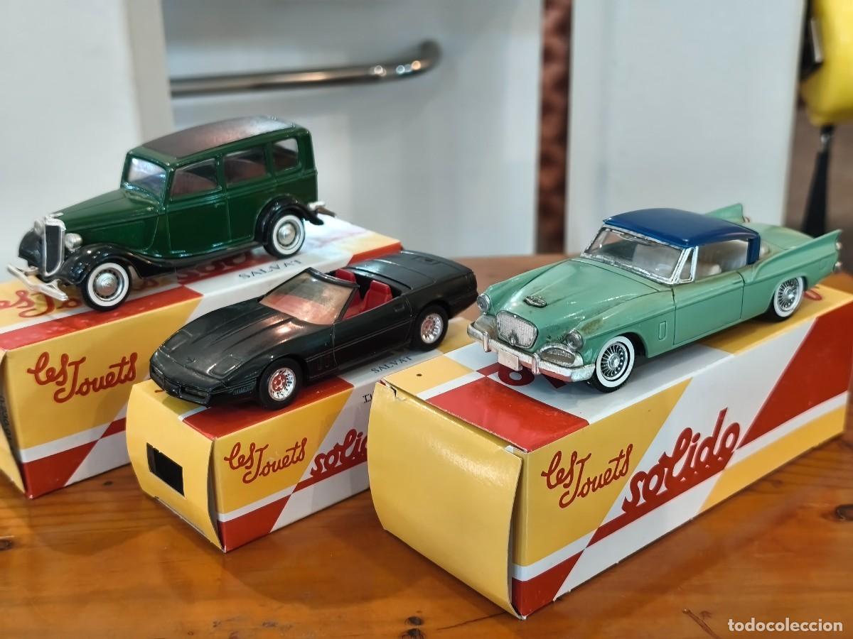 Modellautos: Lote de 3 coches americanos 1:43 de Solido. Les Jouets.Coches Inolvidables. Salvat. Con caja.