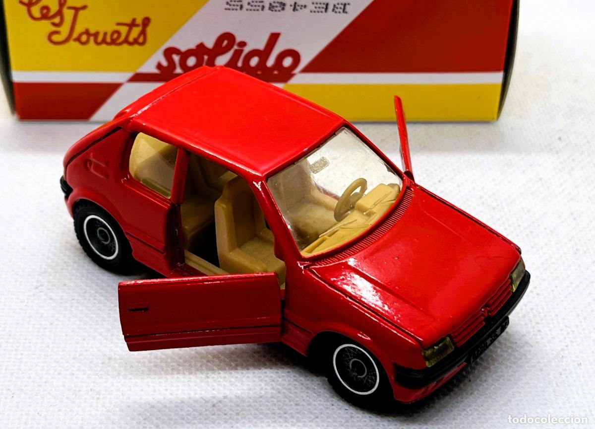 Coches a escala: SOLIDO PEUGEOT 205 GTI ESC. 1/43, ANTIGUO JUGUETE, C/CAJA - FLA