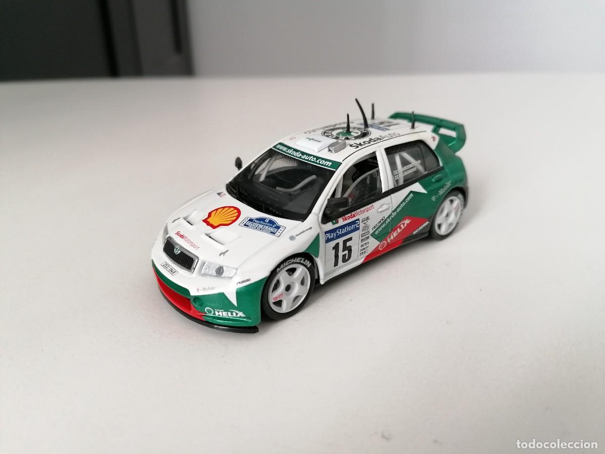 Coches a escala: Solido 1/43 Skoda Fabia WRC Rally de Francia 2003 Lukander Gardemeister Buen Estado
